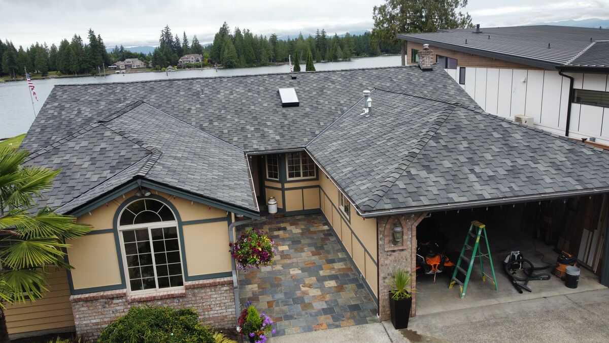Architectural shingle re-roof — Lake Tapps, WA roofing project by Zenith Construction
